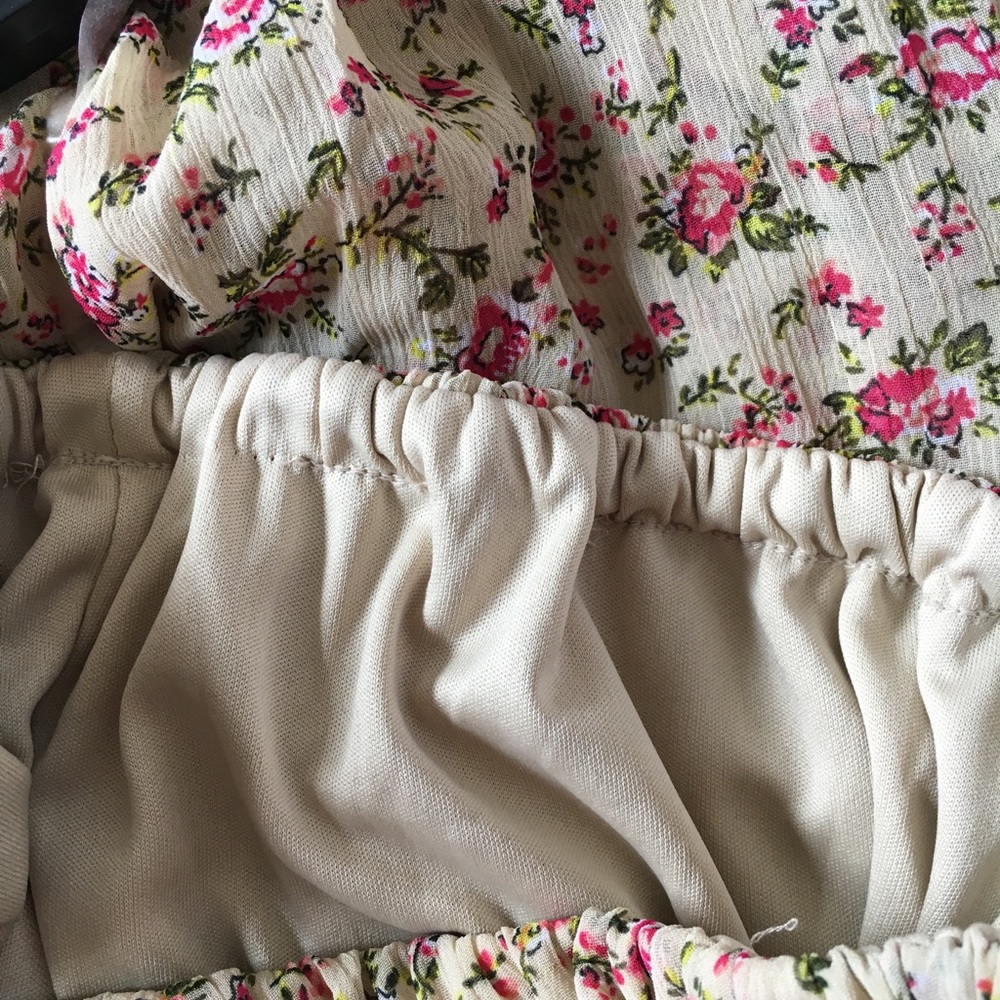 Delicate rose floral print maxi dress XX Lg - Picture 6 of 6